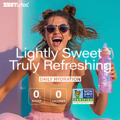 40 Sticks Low Sodium Sugar Free & 0 Calorie Electrolyte Hydration Packets, Lightly Sweet Electrolyte Powder Drink Mix, Liquid Daily IV Flavors | Lemon Orange Peach Grapefruit